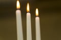 Aromatherapy lighted candles in a meditation room