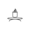 Candle, spa outline icon. Signs and symbols can be used for web, logo, mobile app, UI, UX