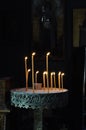 Candle stand in orthodox church