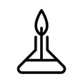 Candle stick vector thin line icon Royalty Free Stock Photo