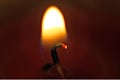 Candle Suppository Lob Yellow Red Skied ball Flame Fire Light Wax Burn Wick Beeswax Luminous Luminescent Radiant Lambent