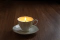 Candle in a tea cups Royalty Free Stock Photo