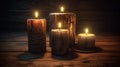 Candle Trio in Focus