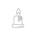 Candle vector icon in trendy flat style, christmas candle icon