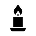 Candle vector silhouette icon
