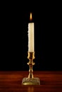 Candle in vintage candlestick