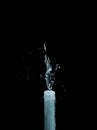 Candle of water and ice Royalty Free Stock Photo