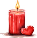 Candle Watercolor Clipart