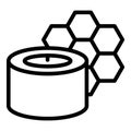 Candle wax natural icon outline vector. Automation class