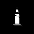 Candle icon flat