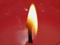 Candle Wick Flame - Macro Photography Royalty Free Stock Photo