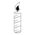 candle year isolated icon