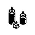 Candlelight black glyph icon