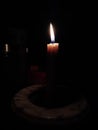 candlelight in the darkness Royalty Free Stock Photo