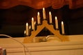 A candlestick in the window