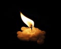 The candlelight that is about to close, everything will darken. Royalty Free Stock Photo