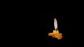 The candlelight that is about to close, everything will darken. Royalty Free Stock Photo