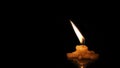 The candlelight that is about to close, everything will darken. Royalty Free Stock Photo