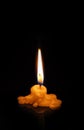 The candlelight that is about to close, everything will darken. Royalty Free Stock Photo