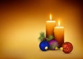 Candlelights / Candles - XMAS Template Card with Free Space for Your Own Text, Wishes or Design.