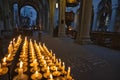 Candles at altar of the Minster, Konstanz, Baden-Wurttemberg