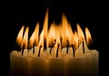 Candles Burning. Royalty Free Stock Photo