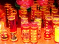 Candles burning in a temple china Royalty Free Stock Photo