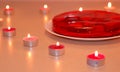 Candles and the cake Royalty Free Stock Photo