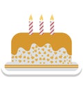 candles cake, birthday cake Vector Icon editable Royalty Free Stock Photo