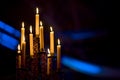 Candles in a candelabra