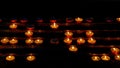 Candles in the cemetery. 1st November. Feast of All Saints. Hallowmas. All Souls& x27; Day.