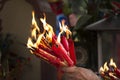 Candles on chinese new year Royalty Free Stock Photo