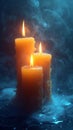 Candles At Christmas Time In Germany Royalty Free Stock Photo