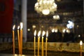 Candles in the church Royalty Free Stock Photo