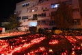 Candles at Colectiv club in Bucharest, Romania