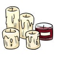 Candles colorful cozy cute hygge sticker doodles