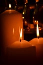 Candles in dark