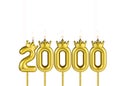 Candles form the number 20000 - Number of followers Royalty Free Stock Photo