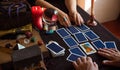 Seance of fortune telling on a Tarot cards Royalty Free Stock Photo