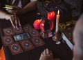 Seance of fortune telling on a Tarot cards