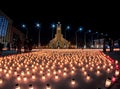 Candles On The Freedom Square Royalty Free Stock Photo