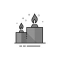 Flat Grayscale Icon - Candles