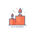 Flat Color Icon - Candles