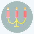 Candles Icon in trendy flat style isolated on soft blue background Royalty Free Stock Photo
