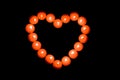 Candles inlaid heart Royalty Free Stock Photo