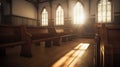 candles inside church building