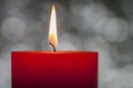 Candles light. Christmas candle burning at night. Abstract candl Royalty Free Stock Photo