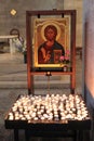 Candles Light at The Church of the Multiplication Royalty Free Stock Photo