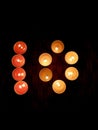 Candles light,Number 10 background