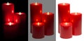 Candles Light, Red Candles Lights Isolated White Black